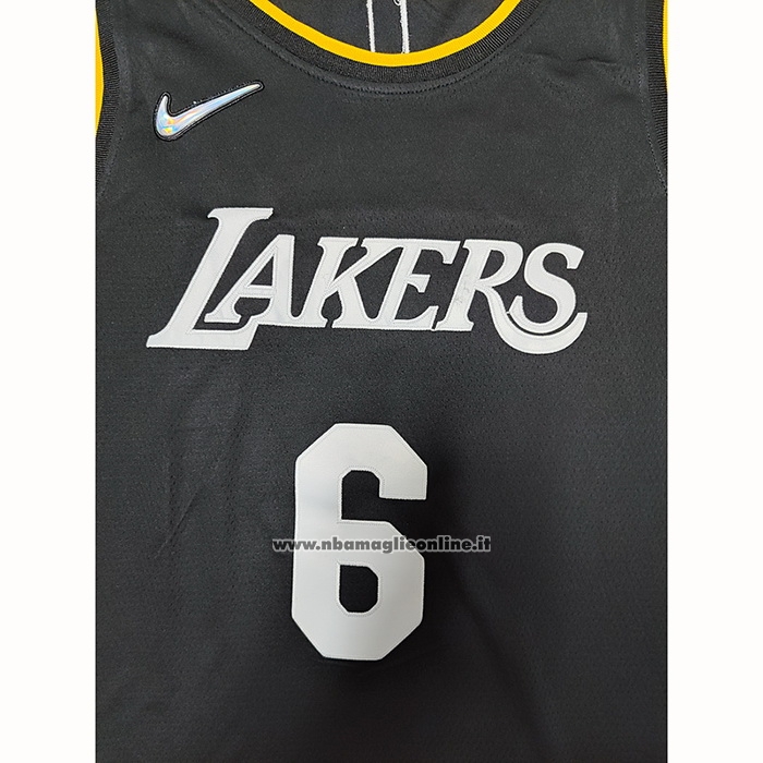 Maglia Los Angeles Lakers LeBron James #6 Select Series 2022 Nero